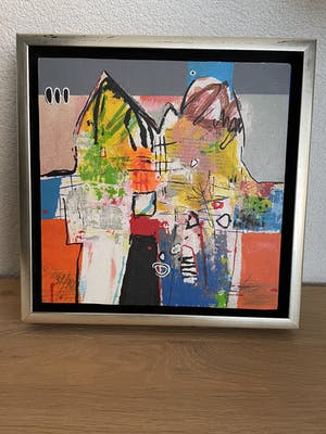 Kantcho Kanev - Zeefdruk en collage op papier (op paneel), Zonder titel kopen? Bied vanaf 75!