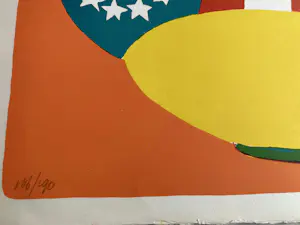 Jan Cremer - Jan Cremer: kleurenlitho, Hot Dog USA (1969), gesigneerd kopen? Bied vanaf 500!