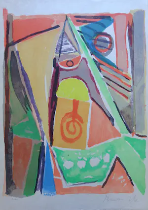 Bram van Velde - ABSTRACTIE / KLEURLITHO / 76x53cm / SIG kopen? Bied vanaf 295!