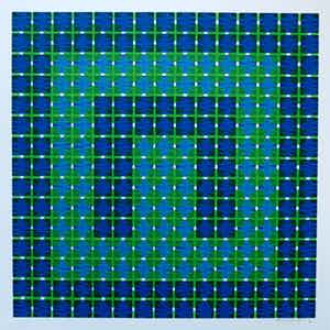 Henk van der Plas - Zeefdruk: geometrische compositie - 1988 verkocht voor € 49!