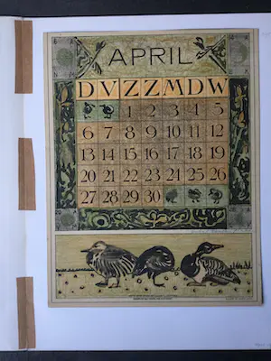 Theo van Hoytema - litho, fragment van kalenderblad april 1913 kopen? Bied vanaf 50!