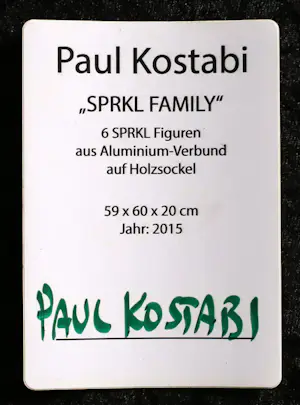 Paul Indrek Kostabi - Massief houten sokkel met 6 aluminium composiet figuren: SPRKL Family-2015 kopen? Bied vanaf 275!
