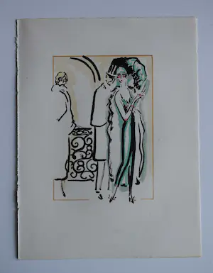 Kees van Dongen - Pochoir - Jas aannemen kopen? Bied vanaf 300!