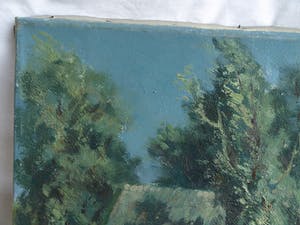 Klaas Pijlman - Olieverf op doek , Huisje in de schemering.. – 1942 kopen? Bied vanaf 1!