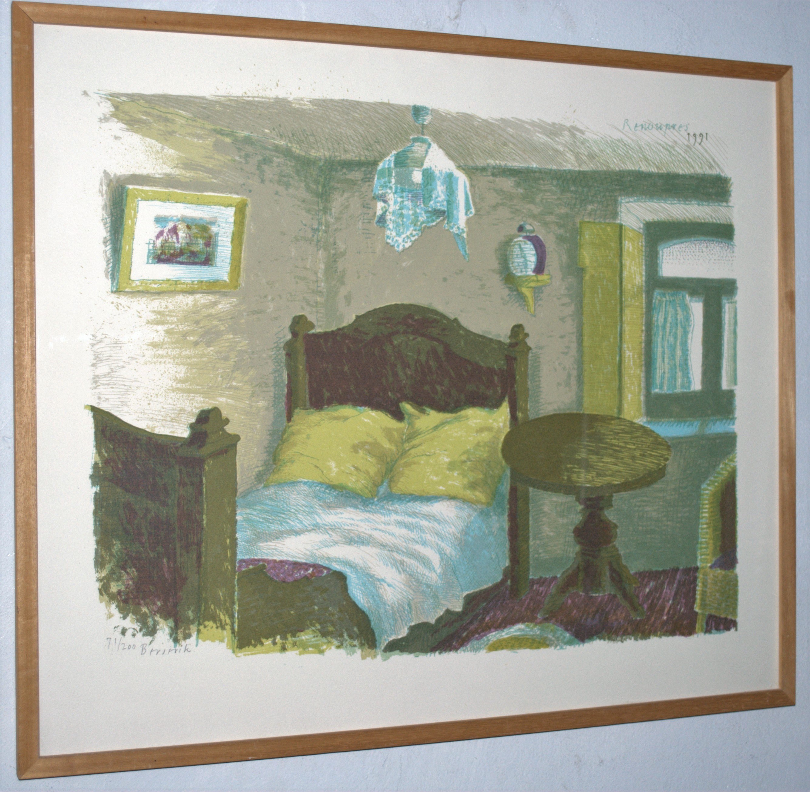 Herman Berserik - litho interieur slaapkamer "Renoupres" kopen? Bied vanaf 90!