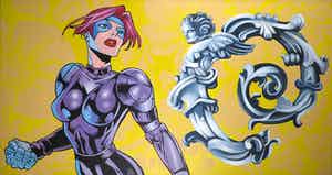 Jan Bollaert - Acryl op doek, Baroc Stryfe (Zeer Groot) verkocht voor € 300!