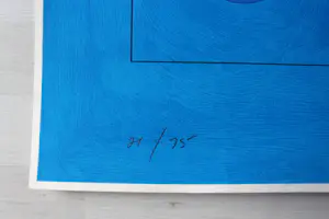 Jack Youngerman - "Galaxy Blue"- Siebdruck - Auflage von 75 - signiert - nummeriert - (93 x 91 cm) kaufen? Bieten Sie von 450!