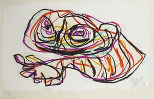 Karel Appel - Zeefdruk, Kikker - Ingelijst kopen? Bied vanaf 800!