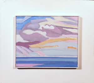 Paul Overhaus - Olieverf op doek, Regen opkomst - Ingelijst verkocht voor € 70!