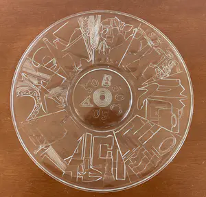 Gerard Thomassen - Kunstglazen bord 50 jaar ABC ontwerp Gerard Thomassen kopen? Bied vanaf 27!