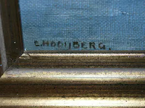 Elbert Hooijberg - Havengezicht (mogelijk Texel) - olieverf op doek kopen? Bied vanaf 125!