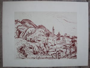 Jan Wiegers - Jan Wiegers - Alpenlandschap rond Intragna, handgesigneerde litho kopen? Bied vanaf 75!