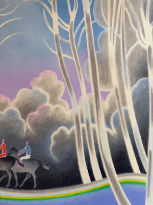 Albert Zavaro - Lithographie originale "Promenade en forêt" kopen? Bied vanaf 65!