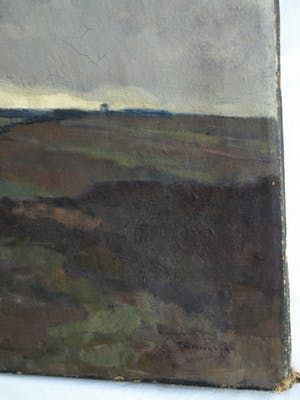 Willem Frederik Noordijk - Olieverf op doek, Landschap bij Eemnes – gesigneerd – ca 1925 kopen? Bied vanaf 1!