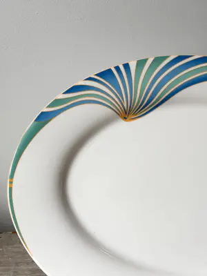 Villeroy en Boch - Villeroy & Boch Ovale serveerschaal uit de Lago-serie, Memphis Era, 1980 kopen? Bied vanaf 29!