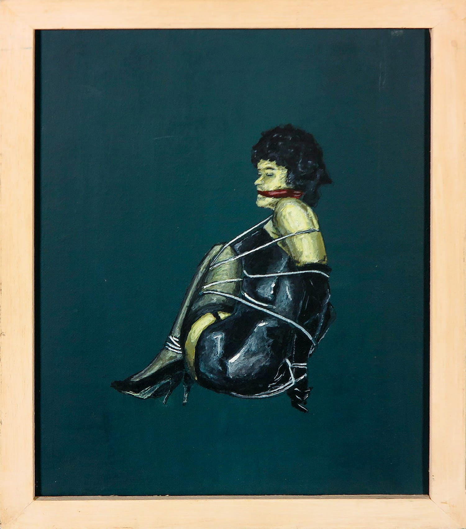 Andries Mesman - Olieverf op doek, Gebonden vrouw - Ingelijst verkocht voor € 50!