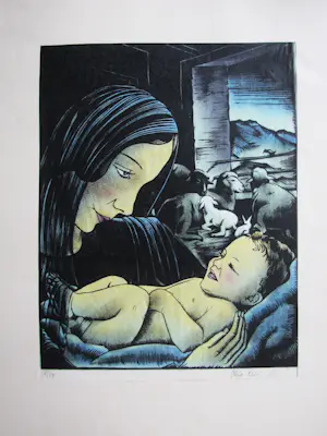 Otto van Rees - MARIA MIT KIND und SCHAFEN . 1933 signiert kopen? Bied vanaf 200!