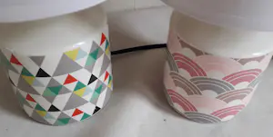 Niet of onleesbaar gesigneerd - Twee Seylumiere lampen met jaren 50 design kopen? Bied vanaf 10!