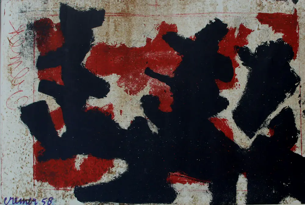 Jan Cremer - Kleurenlitho: Compositie - 1958/1959 (oplage slechts 12 stuks!) kopen? Bied vanaf 795!