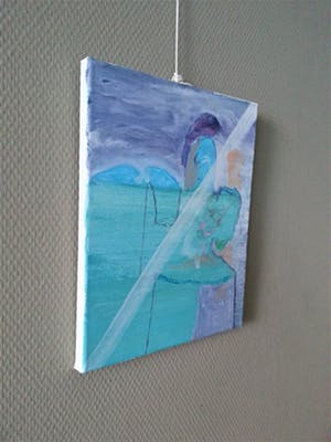 Paul Louis Van Den Bergh - Acryl en tempera op canvas - "Laat" - Gesigneerd kopen? Bied vanaf 40!