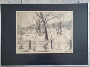 Aart van Dobbenburgh - "sneeuwlandschap". kopen? Bied vanaf 75!