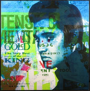 Karin Vermeer - Gemengde techniek op doek, Elvis (Groot) kopen? Bied vanaf 40!