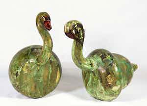 Clare van Stolk - Twee keramieken zwanen verkocht voor € 1!