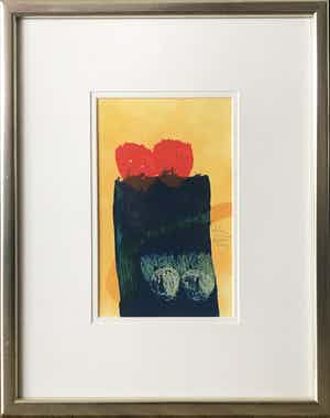 Arty Grimm - Titelloos abstract, zeefdruk - Ingelijst verkocht voor € 60!