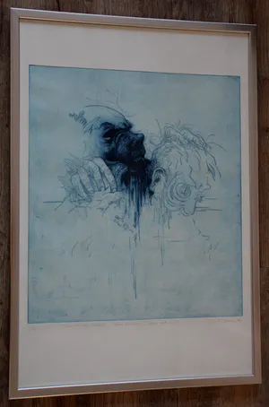 Ronald Tolman - Ets: Studie voor een sculptuur - Divinia commedia inferno - 1980 (oplage: 14 !) kopen? Bied vanaf 125!