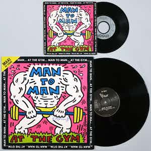 Keith Haring - Gesigneerd album + single in linnen cassette, Man to Man - At the Gym verkocht voor € 1!