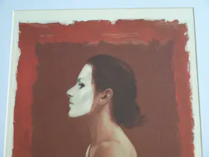 Ans Markus - Ingelijste prent, Portret met wit masker + herkomstgegevens – 1998 kopen? Bied vanaf 1!