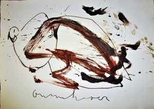 Anton Heyboer - Liggende figuur. verkocht voor € 250!