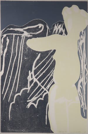 David van de Kop - Houtsnede, Zonder titel - Ingelijst kopen? Bied vanaf 50!