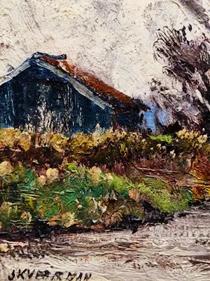 Johannes K. Veerman - schilder van de "Leidse School" - impress. olieverf - rivierlandschap - gesign. kopen? Bied vanaf 36!