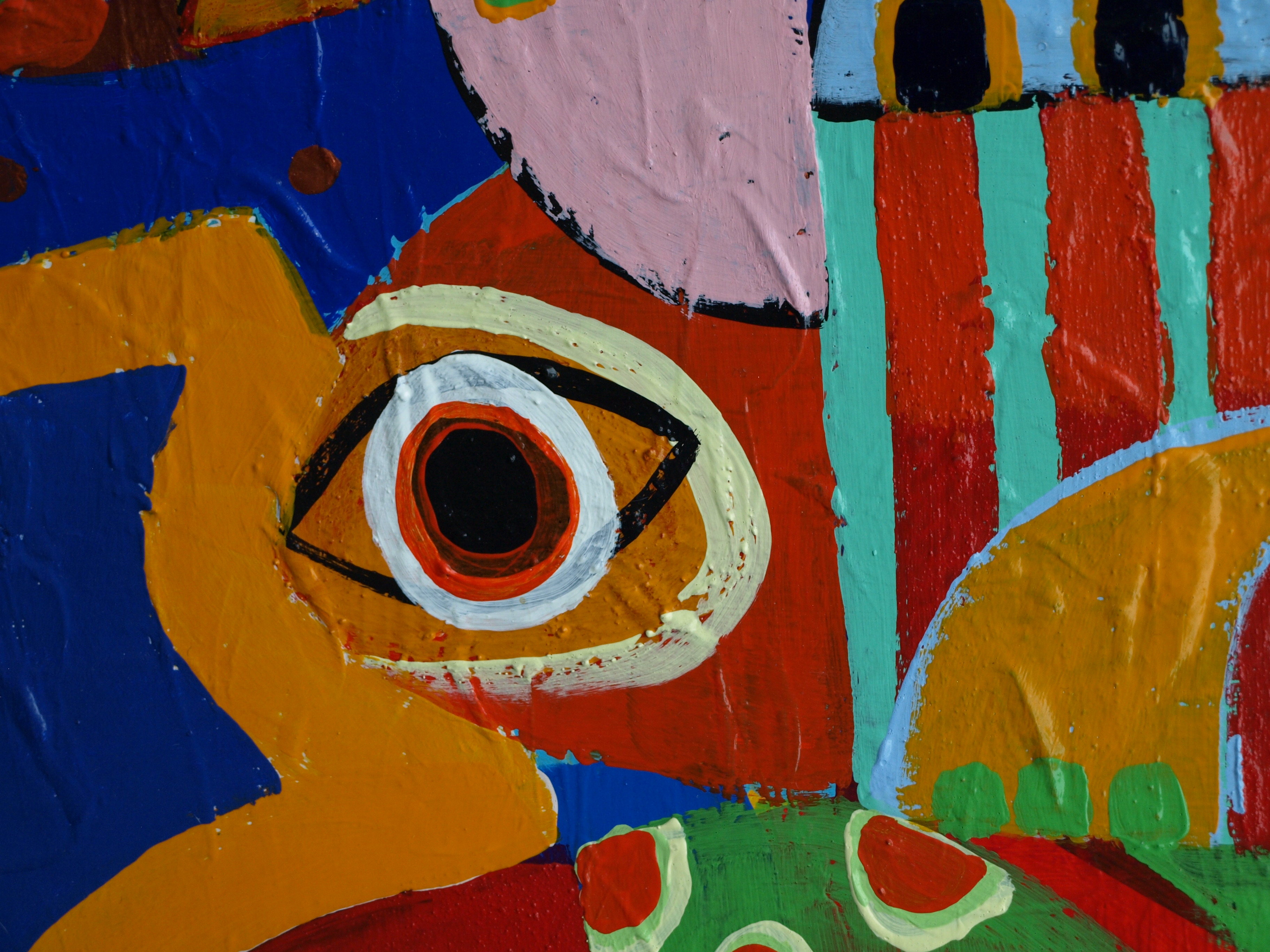 Gino Sauerbier - Acryl op doek , I Feel so good - ingelijst - GROOT - 100 x 100 cm kopen? Bied vanaf 150!