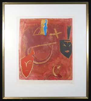 Natascha Mann - Litho, Zonder titel - Ingelijst kopen? Bied vanaf 1!