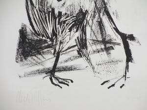 Dick Elffers - Twee hanen - Litho kopen? Bied vanaf 30!