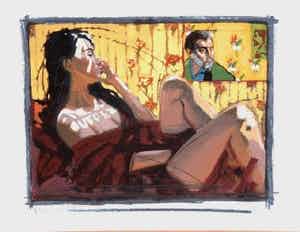 Nico Vrielink - Kleurenzeefdruk CONFRONTATIE met GAUGUIN III Handgesigneerd. verkocht voor € 110!