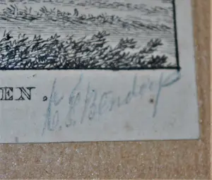 Carel Frederik Bendorp (I) - Westkapelle, Zeeland - gravure 1792 - uniek handgesigneerd - kopen? Bied vanaf 50!