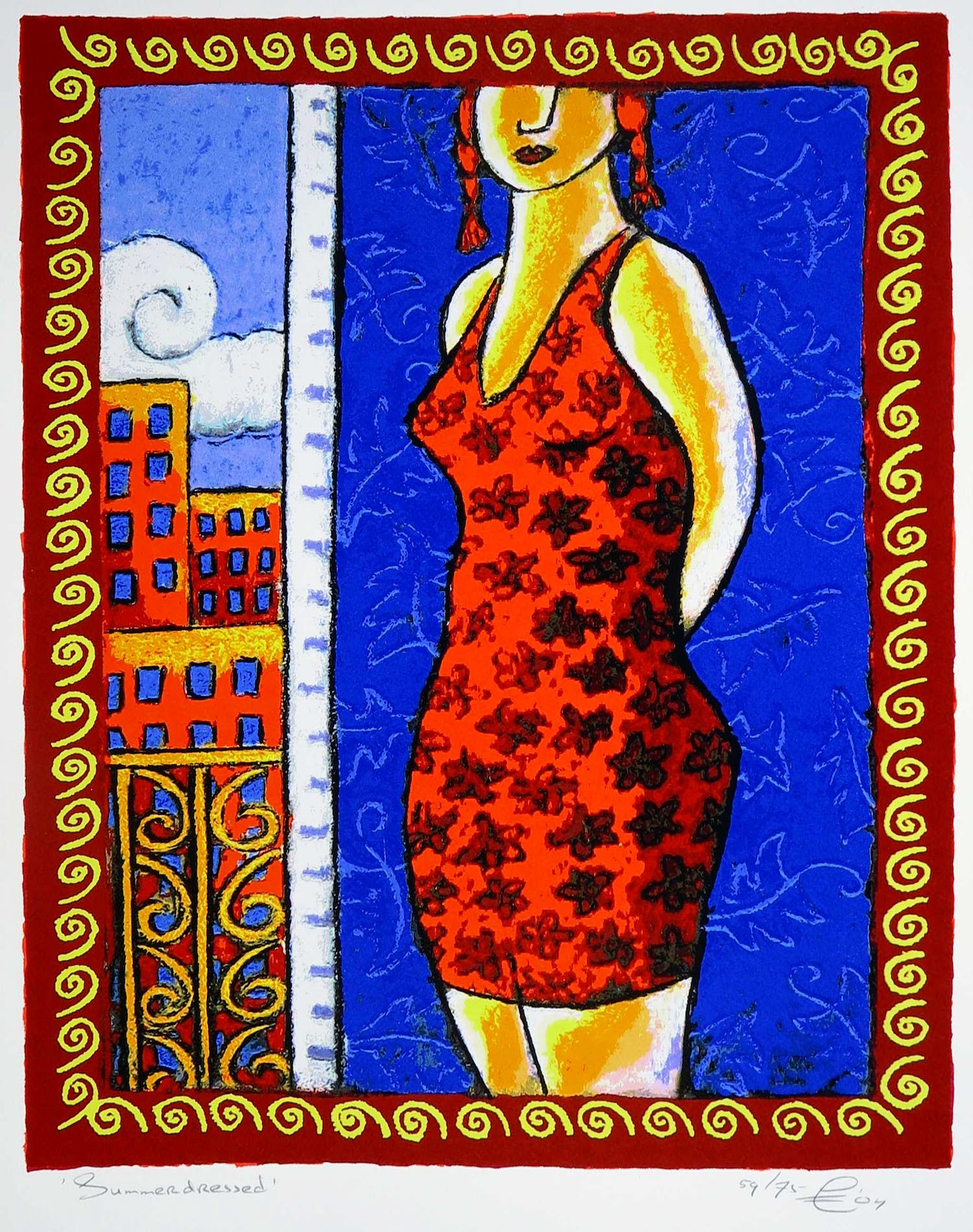 Jacques Tange - Zeefdruk, Summerdressed kopen? Bied vanaf 1!