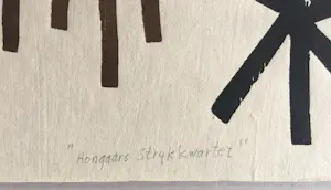 Klaas Gubbels - Klaas Gubbels houtdruk ‘Hongaars Strijkkwartet’ – 2006 - oplage 45 ex kopen? Bied vanaf 485!