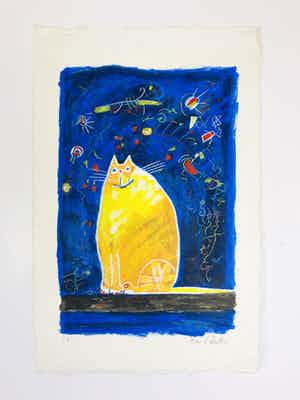 Franz Lauter - Yellow cat verkocht voor € 75!