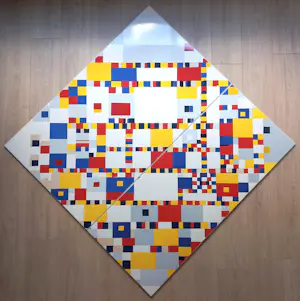 Piet Mondriaan - Victory Boogie Woogie, emaille op metaal (unica, zeer groot) kopen? Bied vanaf 1000!