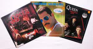 Queen - 3LP's - 2x Queen (1x bootleg) en 1x Freddie Mercury verkocht voor € 12!