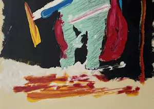 Karel Appel - handgesigneerde litho | 'Can we dance a landscape?' | 1989 kopen? Bied vanaf 600!