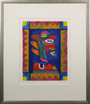 Clemens Briels - Zeefdruk, A window, there must be something behind it II - Ingelijst kopen? Bied vanaf 60!