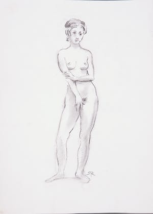 Jan Sluijters (jr.) - Tekening, Staand naakt kopen? Bied vanaf 60!