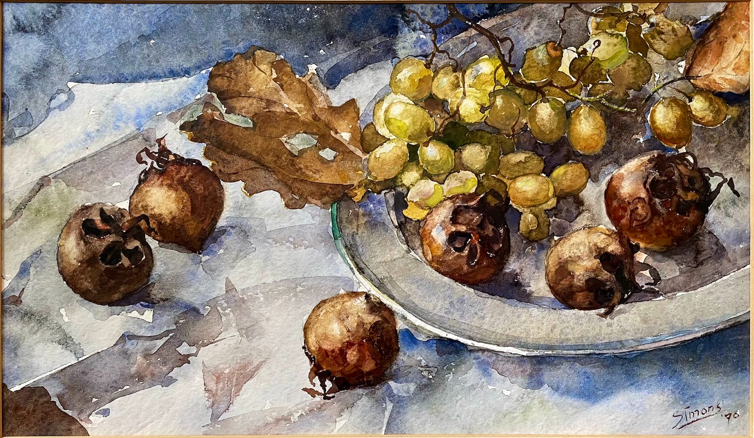 Zacharias Simons - Stilleven met uien en druiven verkocht voor € 60!