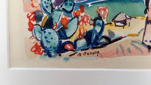 Jan van Anrooy - Kaapstad - Tafelberg - Atlantische Oceaan - Aquarel kopen? Bied vanaf 149!