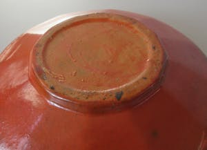 Arnhemsche Fayencefabriek - Art deco oranje zwarte platelen Bonbonniere of suikerpot kopen? Bied vanaf 25!